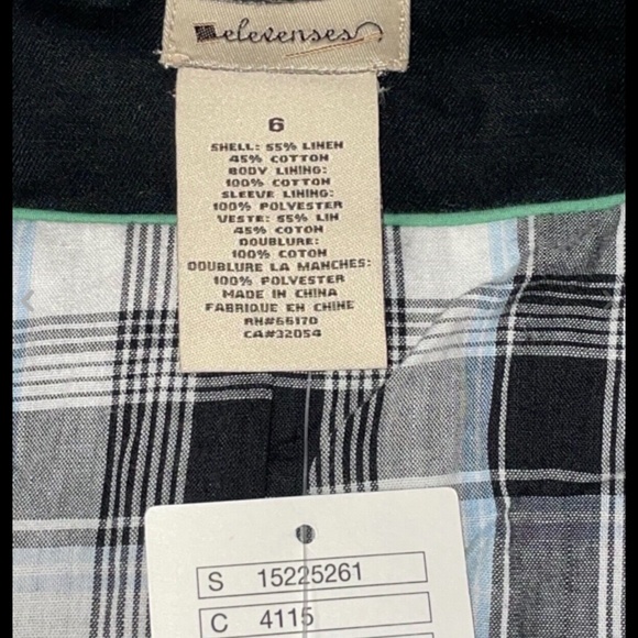 Elevenses/Anthropologie Short Sleeve Black Jacket. Size 6 - Picture 2 of 5